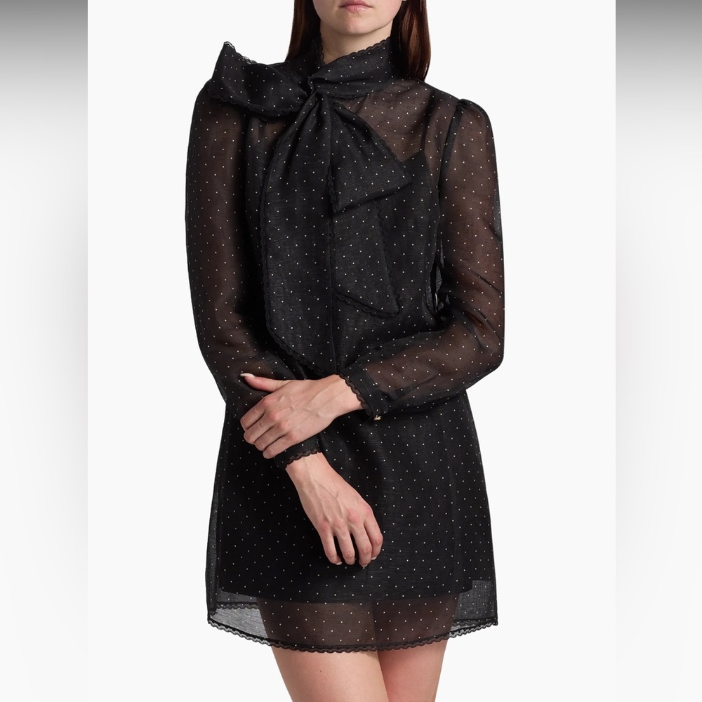 Zimmerman Bow Mini Polka Dot Dress